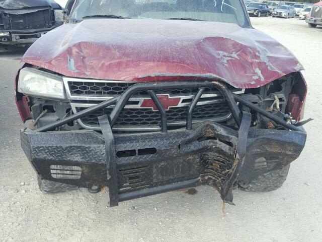 1GCHK23D96F228009 - 2006 CHEVROLET SILVERADO BURGUNDY photo 7