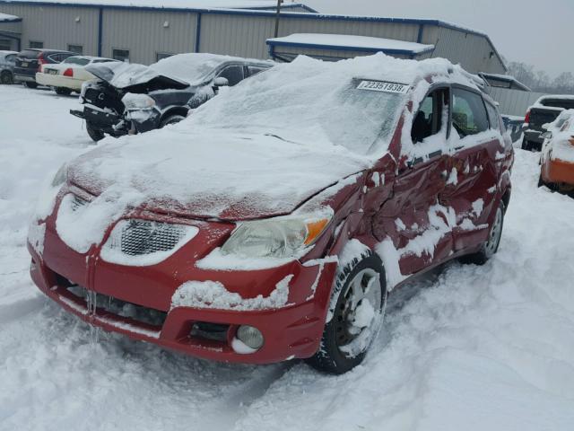 5Y2SL63835Z433657 - 2005 PONTIAC VIBE BURGUNDY photo 2