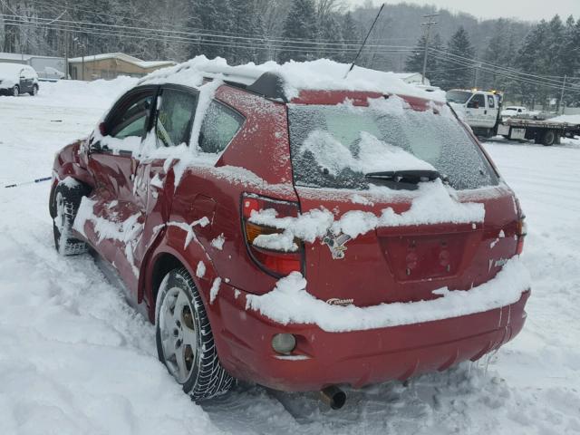 5Y2SL63835Z433657 - 2005 PONTIAC VIBE BURGUNDY photo 3