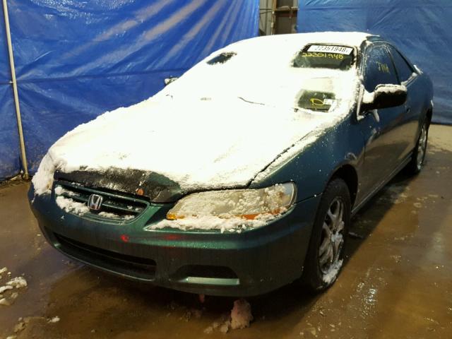 1HGCG22542A037774 - 2002 HONDA ACCORD EX GREEN photo 2