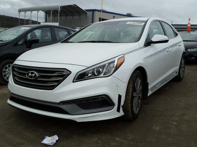 5NPE34AF5HH451303 - 2017 HYUNDAI SONATA SPO WHITE photo 2