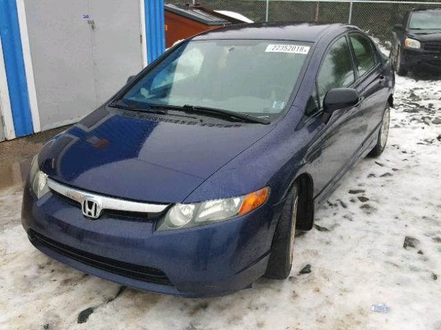 2HGFA15367H015920 - 2007 HONDA CIVIC DX BLUE photo 2