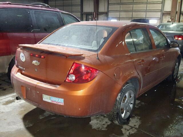 1G1AL55F377276950 - 2007 CHEVROLET COBALT LT ORANGE photo 4