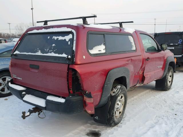 5TEPX42NX6Z275927 - 2006 TOYOTA TACOMA RED photo 4