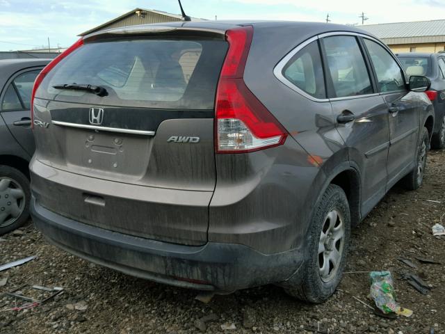 5J6RM4H30CL062450 - 2012 HONDA CR-V LX BROWN photo 4