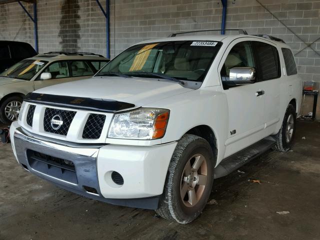 5N1AA08A76N720272 - 2006 NISSAN ARMADA SE WHITE photo 2