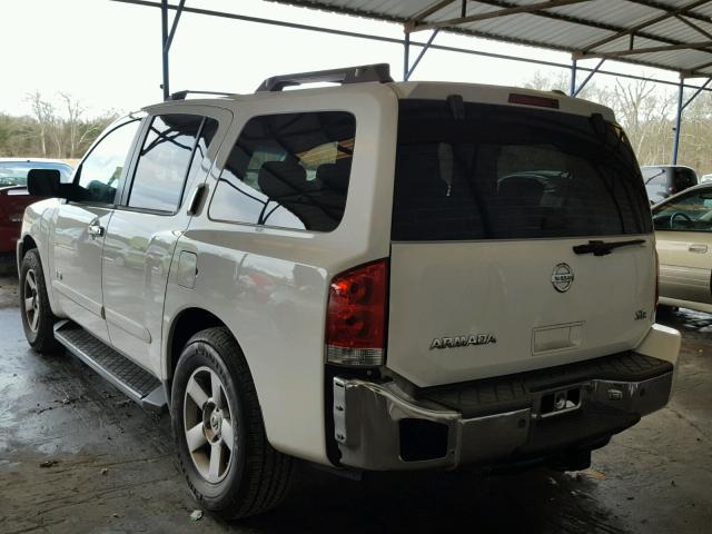 5N1AA08A76N720272 - 2006 NISSAN ARMADA SE WHITE photo 3