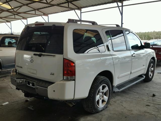 5N1AA08A76N720272 - 2006 NISSAN ARMADA SE WHITE photo 4