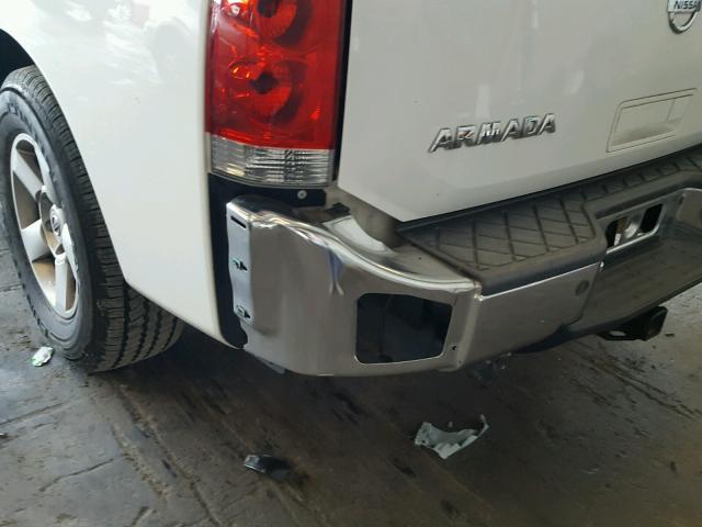 5N1AA08A76N720272 - 2006 NISSAN ARMADA SE WHITE photo 9