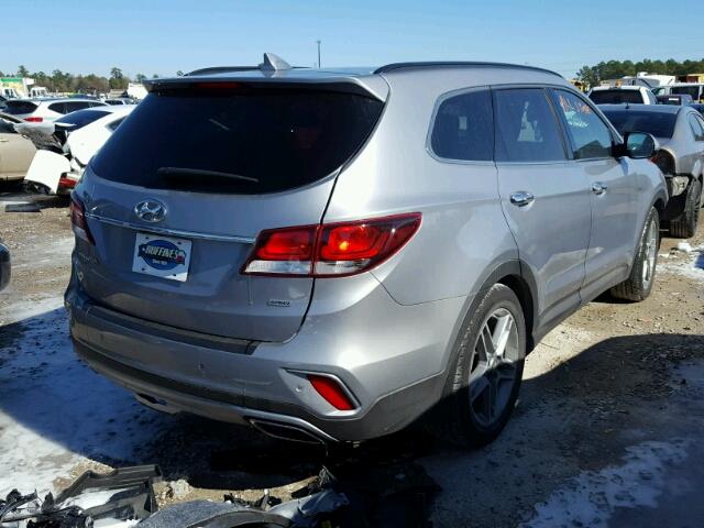 KM8SR4HF7HU219388 - 2017 HYUNDAI SANTA FE S SILVER photo 4