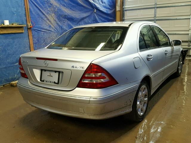 WDBRF92H76F752201 - 2006 MERCEDES-BENZ C GENERATI SILVER photo 4