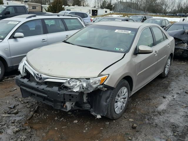 4T4BF1FK0ER433194 - 2014 TOYOTA CAMRY L BEIGE photo 2