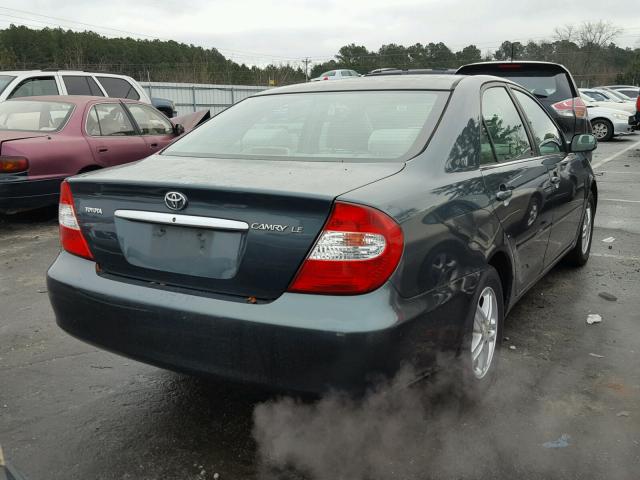 4T1BE32K42U542817 - 2002 TOYOTA CAMRY LE მწვანე ფოტო 4