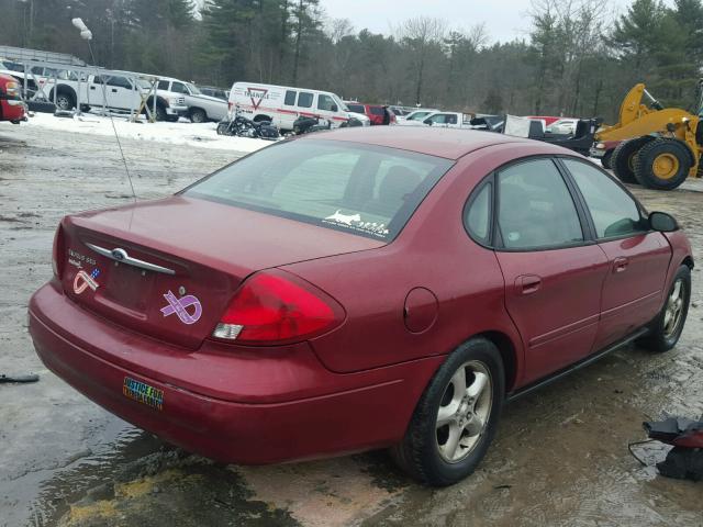 1FAFP55283A276184 - 2003 FORD TAURUS SES RED photo 4