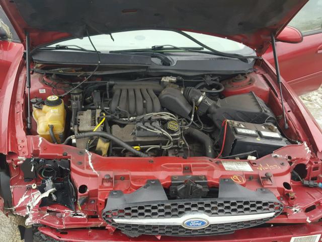 1FAFP55283A276184 - 2003 FORD TAURUS SES RED photo 7