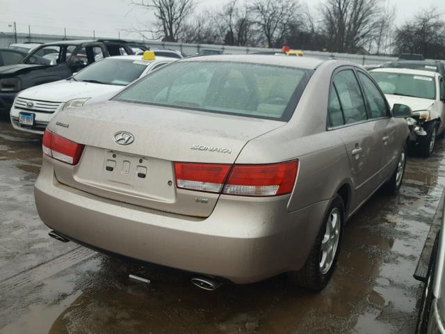 5NPEU46F07H160826 - 2007 HYUNDAI SONATA SE GOLD photo 4