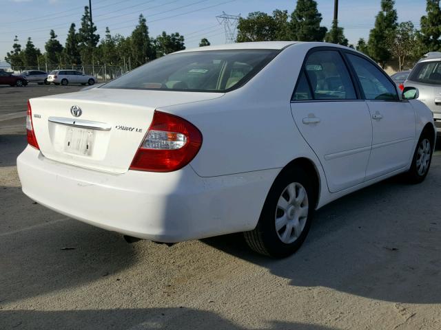 4T1BE30K24U314191 - 2004 TOYOTA CAMRY LE WHITE photo 4