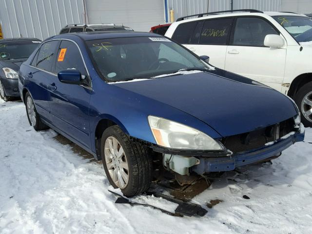 1HGCM66576A044668 - 2006 HONDA ACCORD EX BLUE photo 1