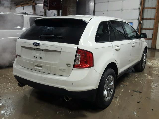 2FMDK4JC6DBC67204 - 2013 FORD EDGE SEL WHITE photo 4