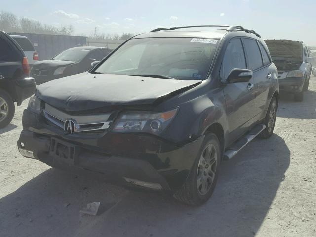 2HNYD28418H554787 - 2008 ACURA MDX TECHNO BLACK photo 2