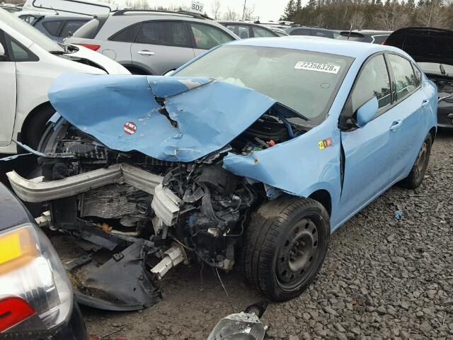 1C3CDFBA1DD183325 - 2013 DODGE DART SXT BLUE photo 2