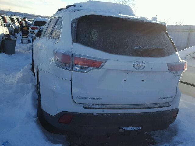 5TDDKRFH9ES038859 - 2014 TOYOTA HIGHLANDER WHITE photo 3