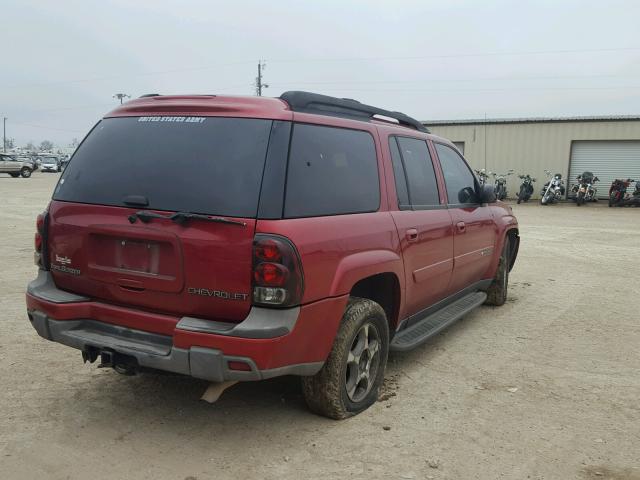 1GNES16P446109727 - 2004 CHEVROLET TRAILBLAZE MAROON photo 4