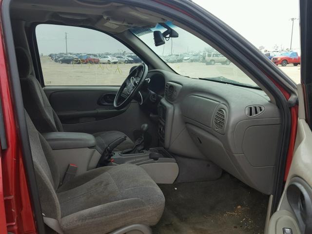 1GNES16P446109727 - 2004 CHEVROLET TRAILBLAZE MAROON photo 5