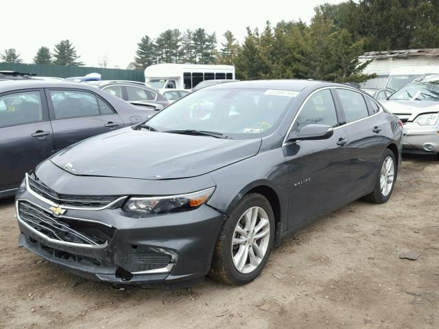 1G1ZE5ST8HF167124 - 2017 CHEVROLET MALIBU LT GRAY photo 2