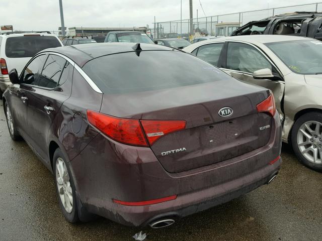 5XXGN4A76CG050925 - 2012 KIA OPTIMA EX MAROON photo 3