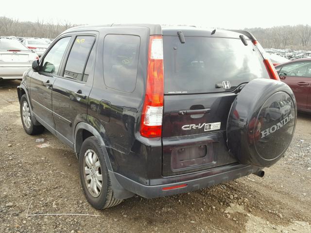 JHLRD78906C031282 - 2006 HONDA CR-V SE BLACK photo 3