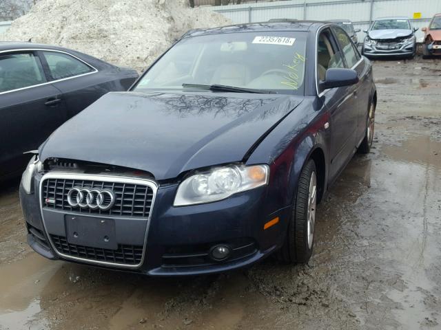 WAUDF78E88A003031 - 2008 AUDI A4 2.0T QU BLUE photo 2