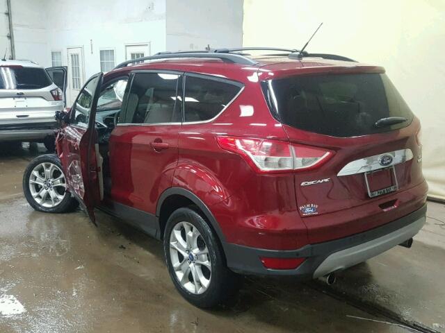 1FMCU9HX6DUB21021 - 2013 FORD ESCAPE SEL RED photo 3