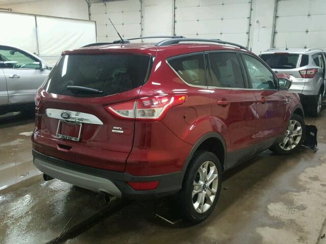 1FMCU9HX6DUB21021 - 2013 FORD ESCAPE SEL RED photo 4