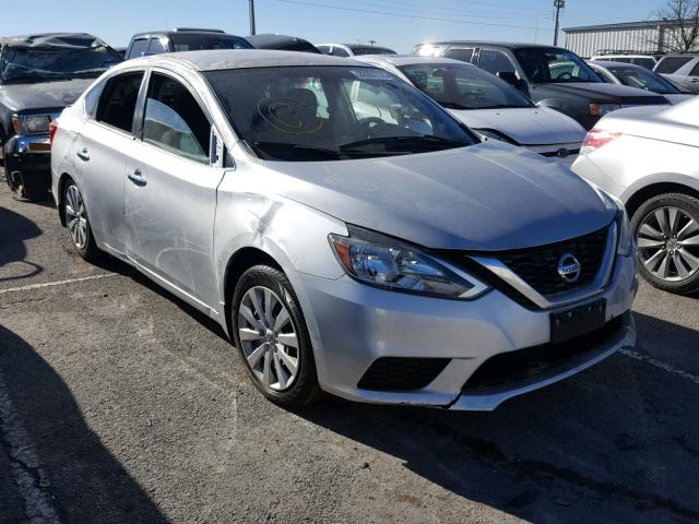 3N1AB7AP3GY295634 - 2016 NISSAN SENTRA SILVER photo 1