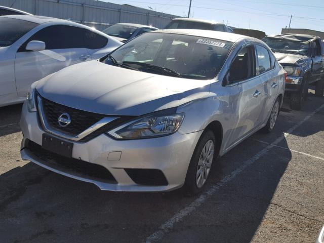 3N1AB7AP3GY295634 - 2016 NISSAN SENTRA SILVER photo 2