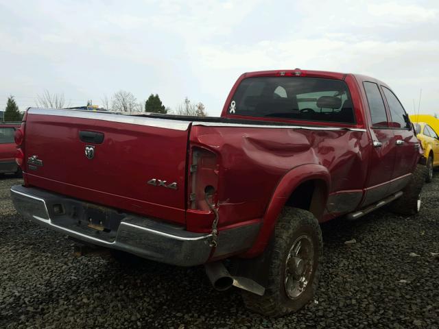 3D7KS28A08G127100 - 2008 DODGE RAM 2500 S RED photo 4