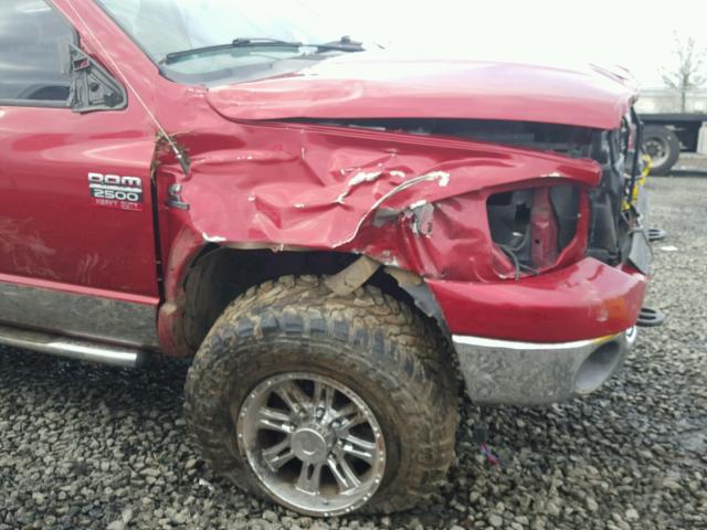 3D7KS28A08G127100 - 2008 DODGE RAM 2500 S RED photo 9