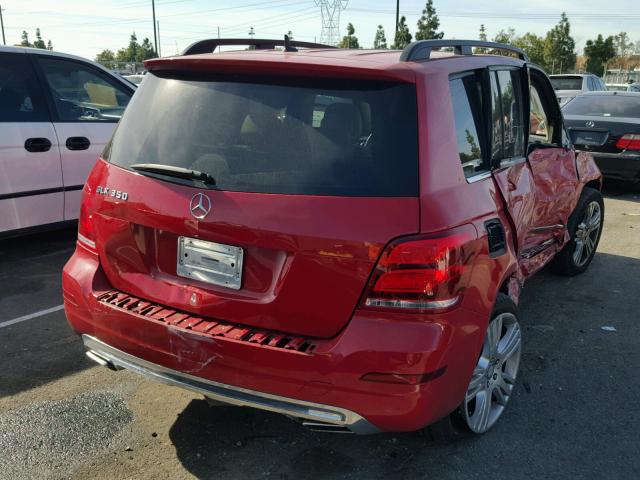 WDCGG5HB8DG075422 - 2013 MERCEDES-BENZ GLK 350 RED photo 4