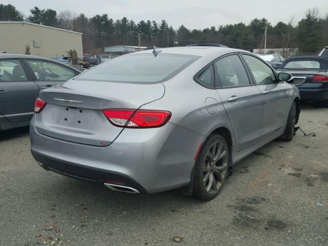 1C3CCCBGXFN535465 - 2015 CHRYSLER 200 S GRAY photo 4