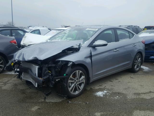 5NPD84LF2HH158324 - 2017 HYUNDAI ELANTRA SE SILVER photo 2