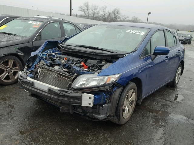 19XFB2F58FE024629 - 2015 HONDA CIVIC LX BLUE photo 2