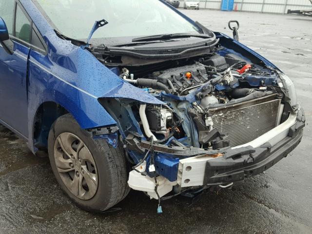 19XFB2F58FE024629 - 2015 HONDA CIVIC LX BLUE photo 9