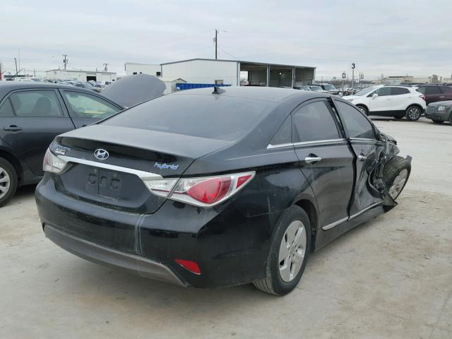 KMHEC4A45CA058721 - 2012 HYUNDAI SONATA HYB BLACK photo 4