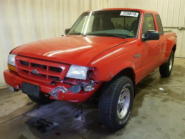 1FTZR15VXXPC08623 - 1999 FORD RANGER SUP RED photo 2