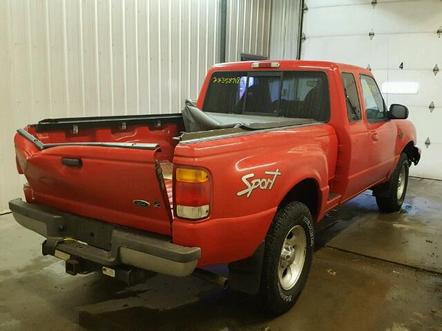 1FTZR15VXXPC08623 - 1999 FORD RANGER SUP RED photo 4
