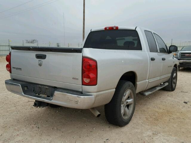 1D7HA18237S132699 - 2007 DODGE RAM 1500 S SILVER photo 4