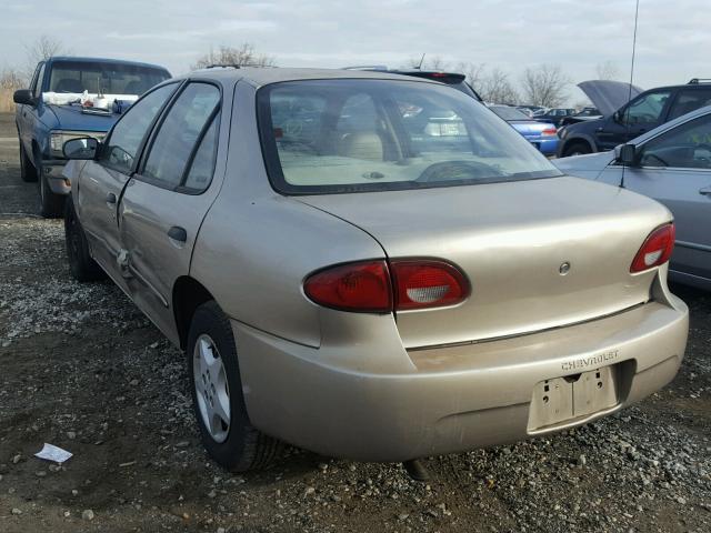 1G1JC524527306087 - 2002 CHEVROLET CAVALIER B TAN photo 3