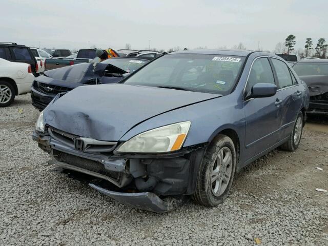 1HGCM56727A125882 - 2007 HONDA ACCORD EX BLUE photo 2