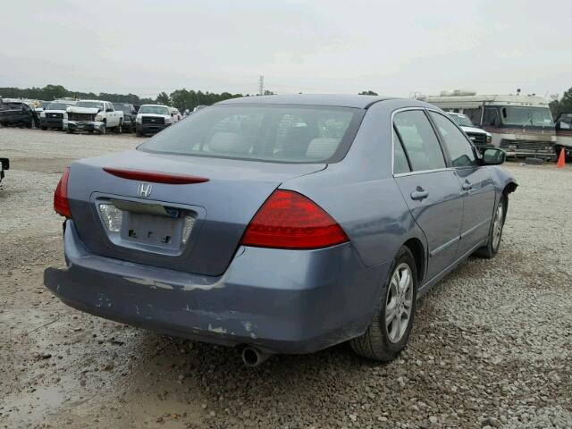 1HGCM56727A125882 - 2007 HONDA ACCORD EX BLUE photo 4